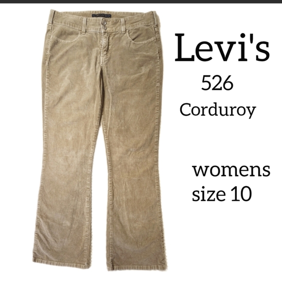 LEVIS WOMENS CORDUROY JEANS SLENDER BOOT CUT 526 - Picture 1 of 13
